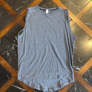 lululemon athletica Striped Muscle Tee - Black and White